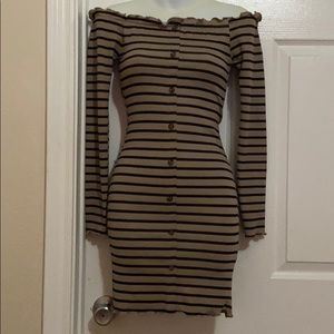 Over the Shoulder Bodycon Dress